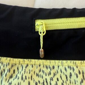 Lululemon Athletica Yellow and Black Patterned Shorts